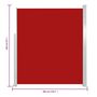 Voir la diapositive 6 : VIDAXL Auvent lateral retractable de patio 160x300 cm Rouge