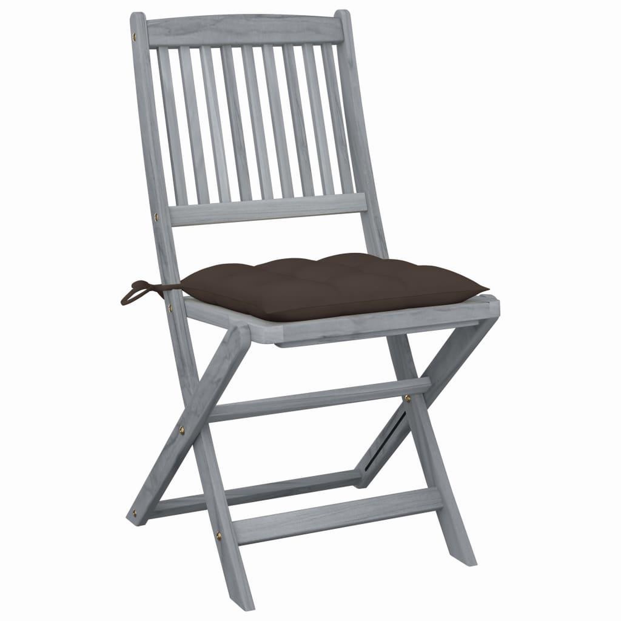 Voir la diapositive 2 : VIDAXL Chaises pliables d'exterieur lot de 2 et coussins Bois d'acacia