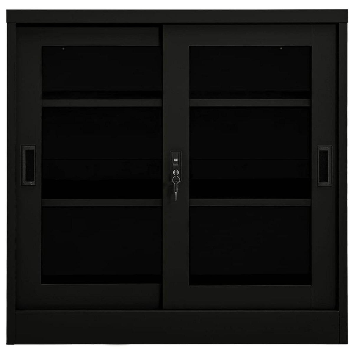 VIDAXL Armoire a portes coulissantes Noir 90x40x90 cm Acier