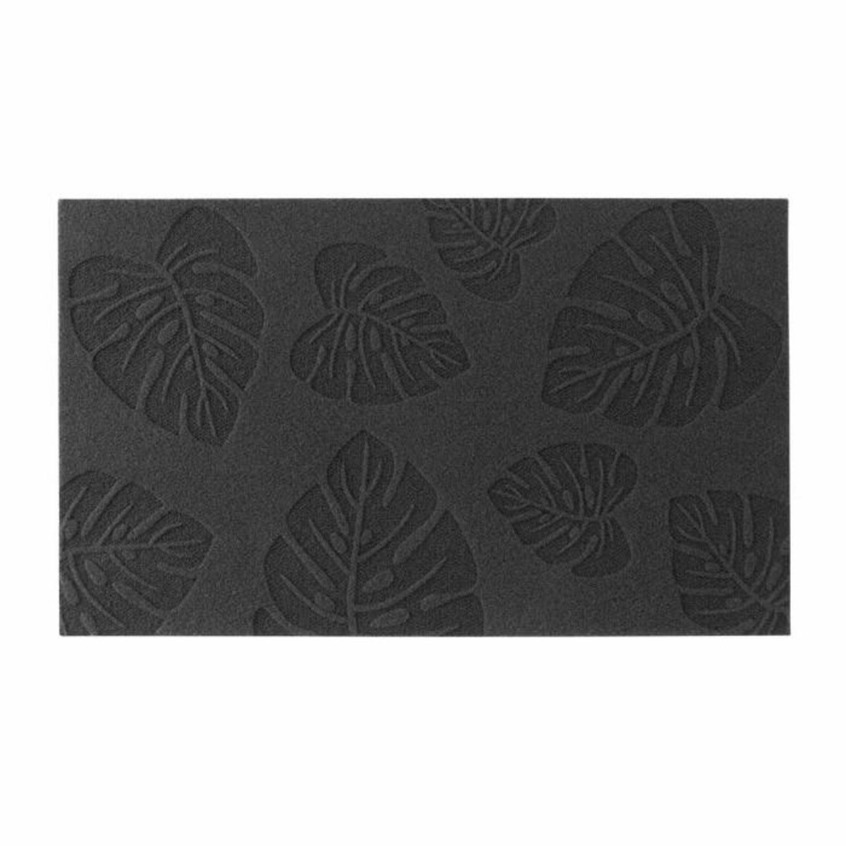 Paris Prix Tapis d'Entrée à Motifs  Palmeraie  45x75cm Noir