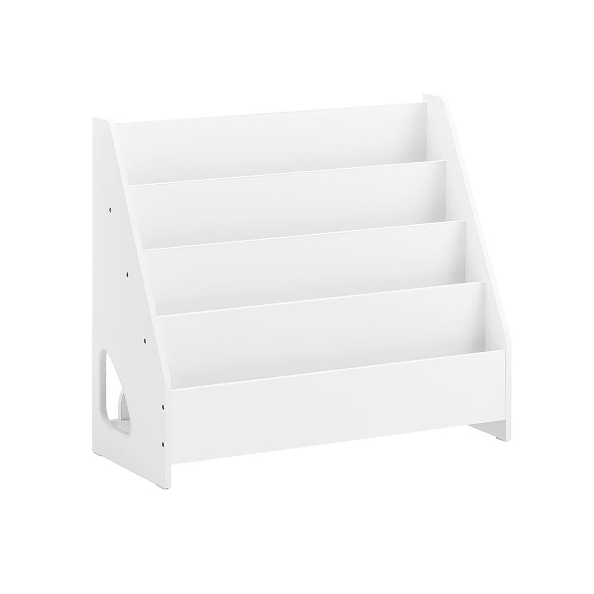 SOBUY Étagère à livres inclinée pour enfants Blanc 70x30x60 cm KMB32-K-W