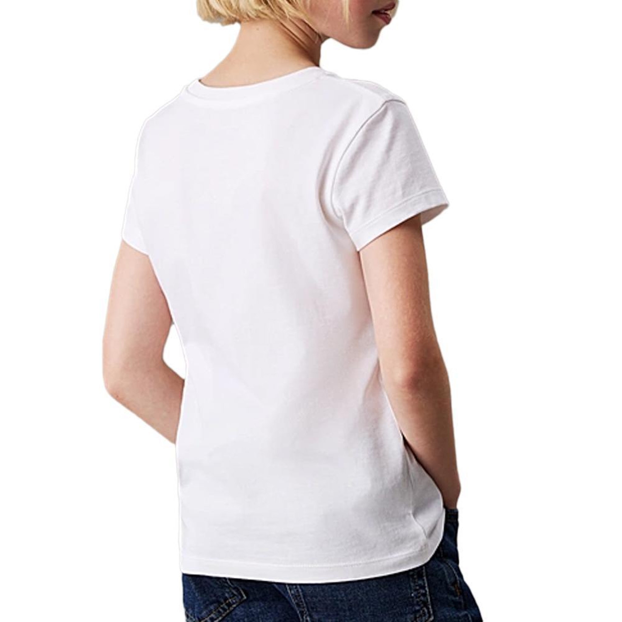 Voir la diapositive 2 : CALVIN KLEIN JEANS T-Shirt Blanc Fille Calvin Klein Jeans Script