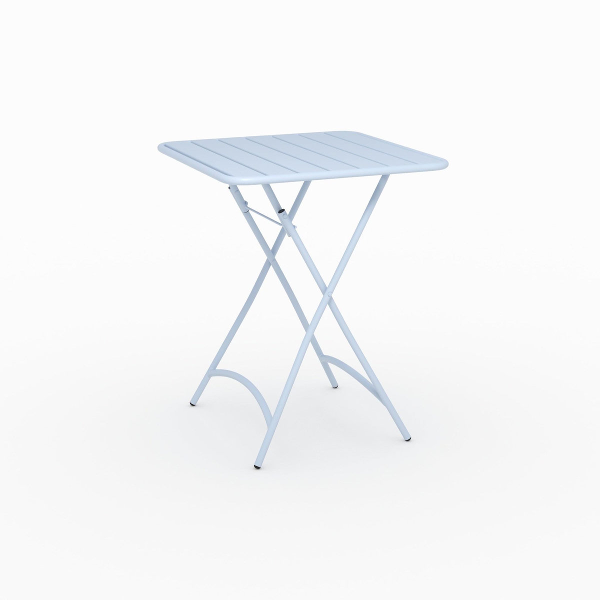 Rendez vous déco Table et chaises de jardin pliantes 2 personnes en métal bleu-Yumi