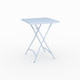 Voir la diapositive 3 : Rendez vous déco Table et chaises de jardin pliantes 2 personnes en métal bleu-Yumi