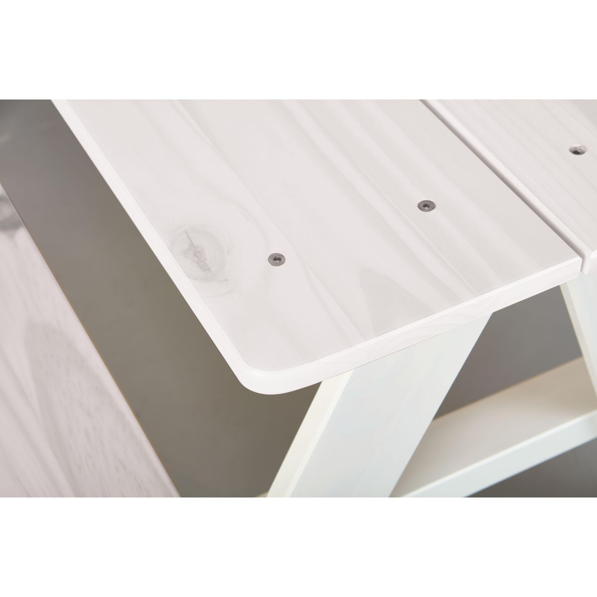 Table-banc enfant HENNING pin massif vernis