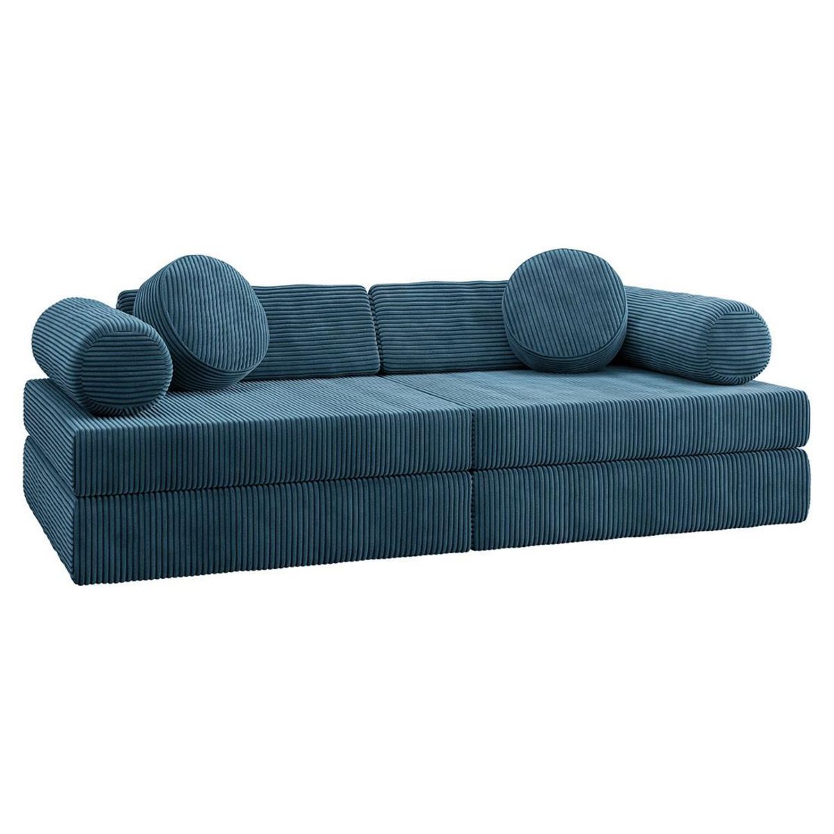 BEST MOBILIER Ines - canapé droit 2 places en velours côtelé