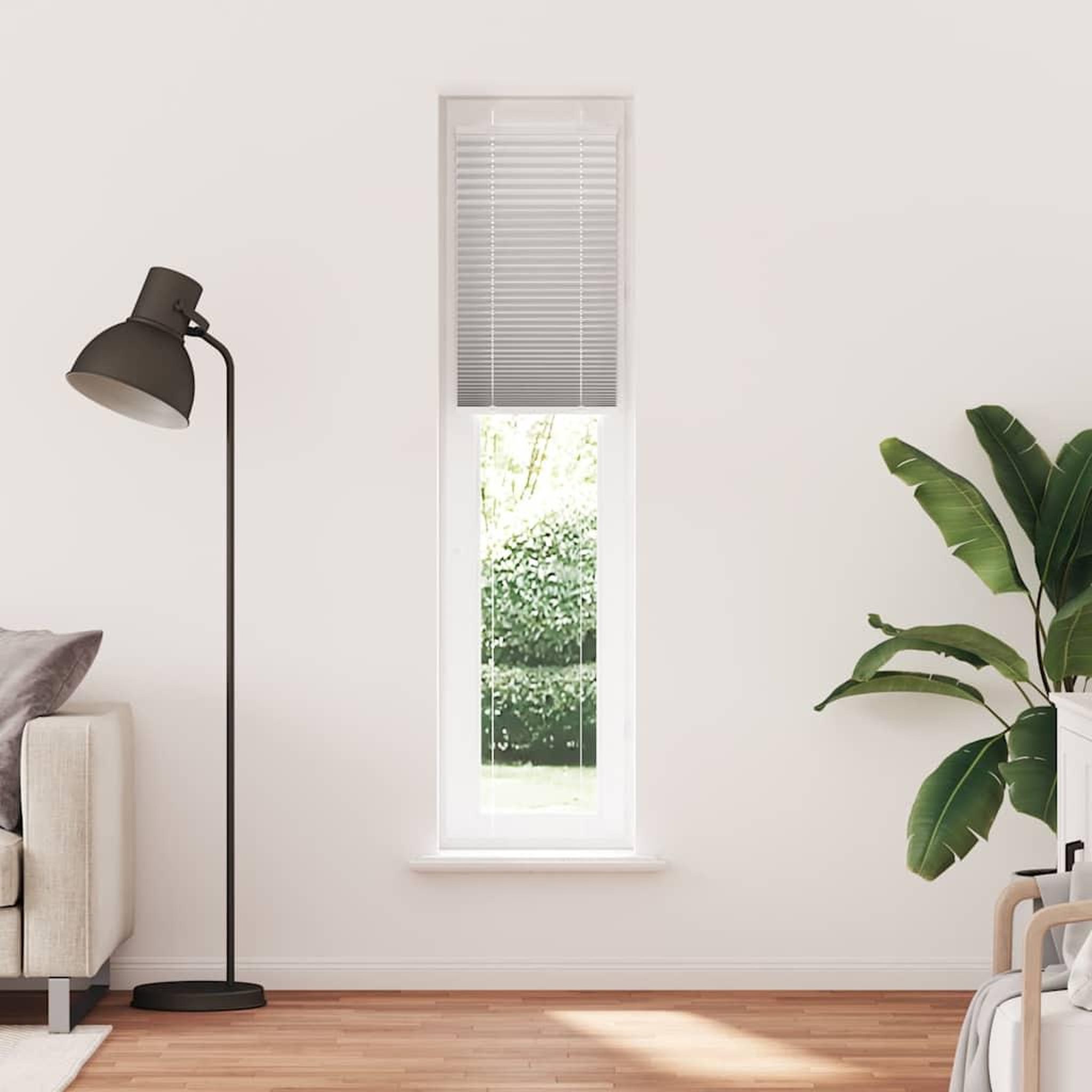 VIDAXL Store plisse gris clair 50x200 cm largeur du tissu 49,4 cm
