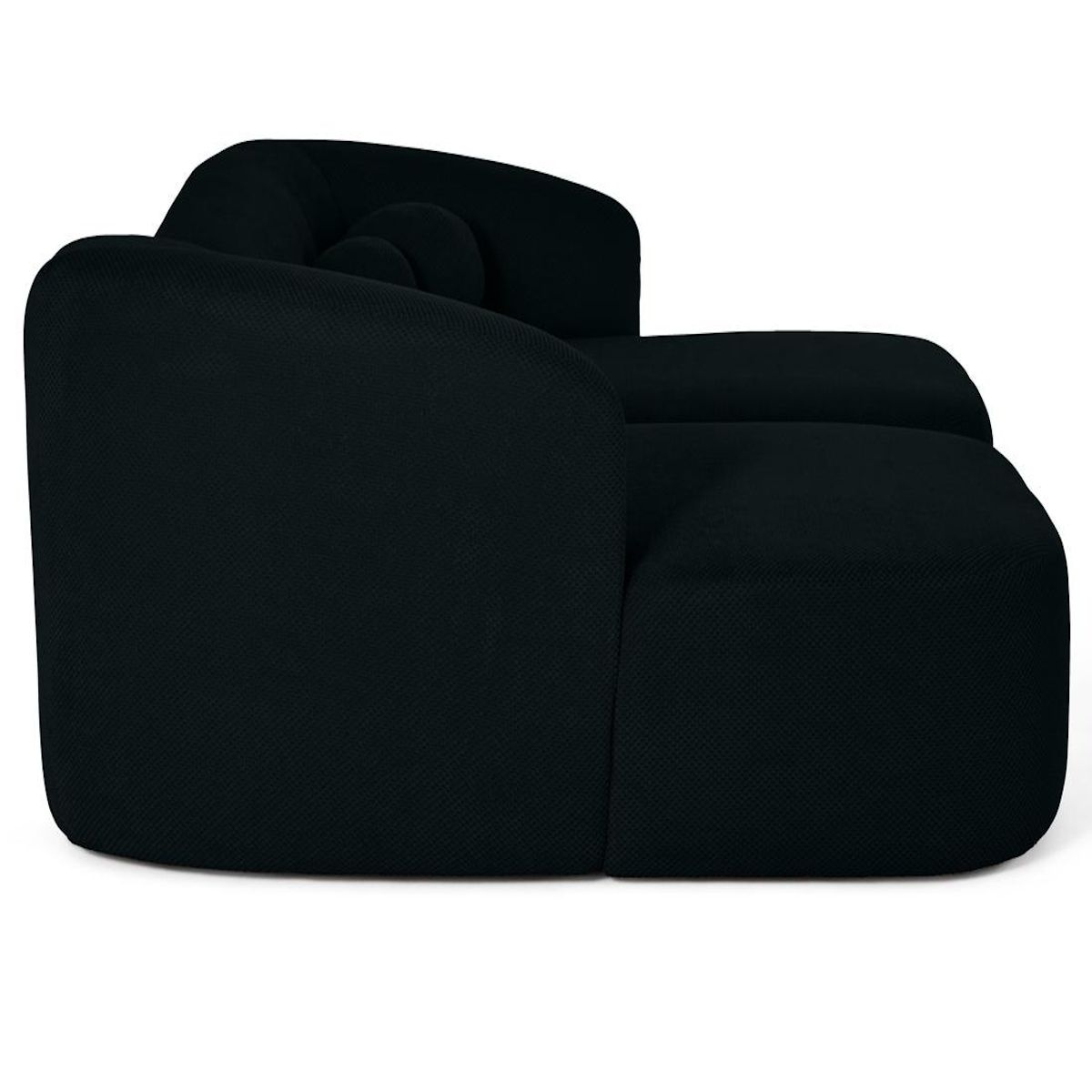 LISA DESIGN Charles - canapé droit 4 places avec double méridienne - assise profonde - en velours texturé