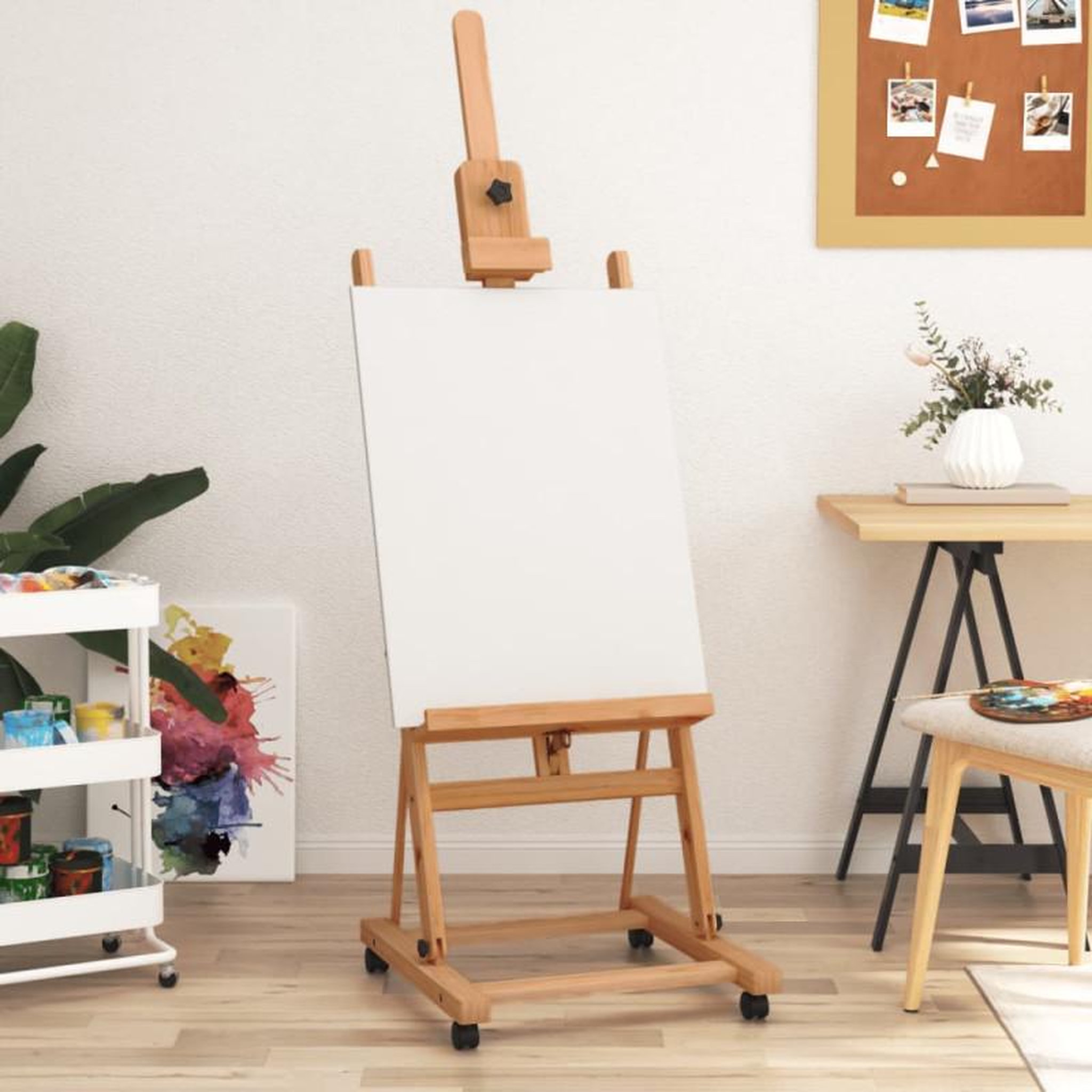 VIDAXL Chevalet 55x53,5x178 cm bois de hêtre massif