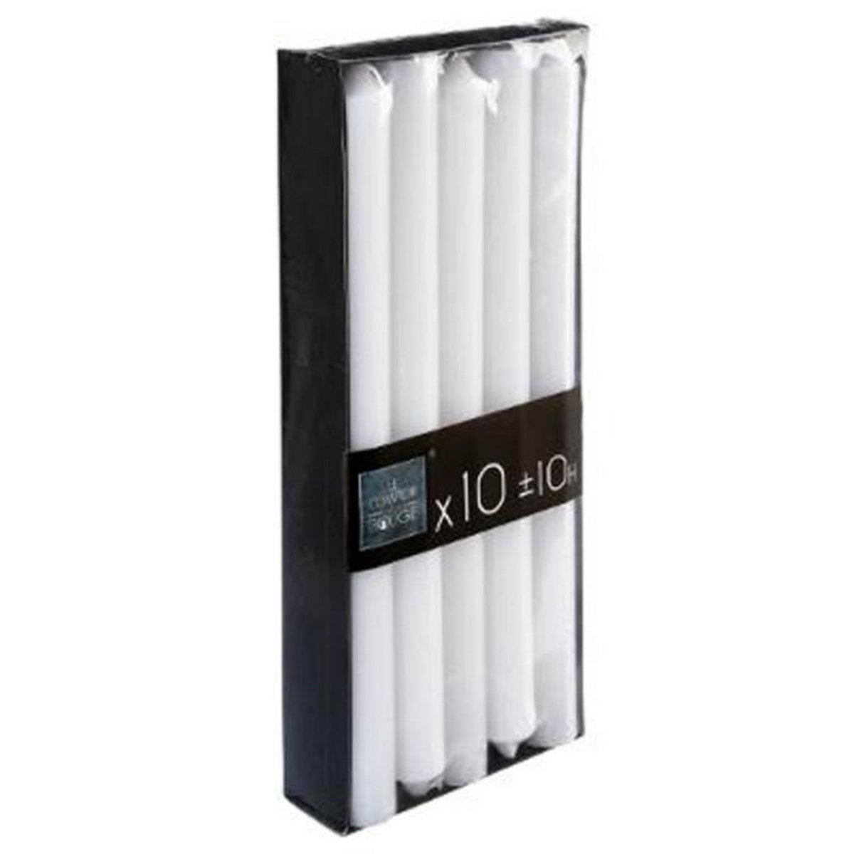 ATMOSPHERA Lot de 10 Bougies Bâtons  Many  25cm Blanc