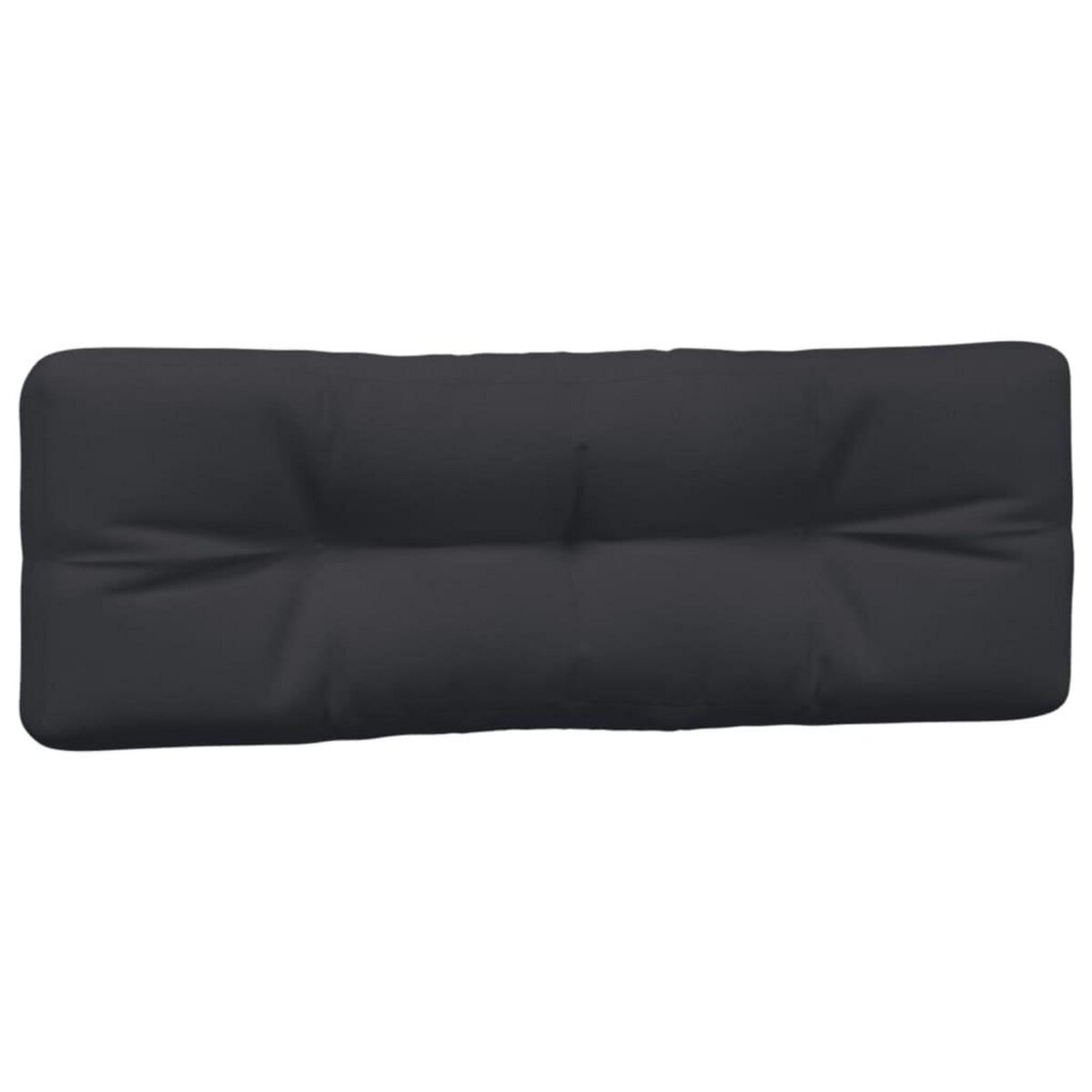 VIDAXL Coussins de palette lot de 2 noir tissu