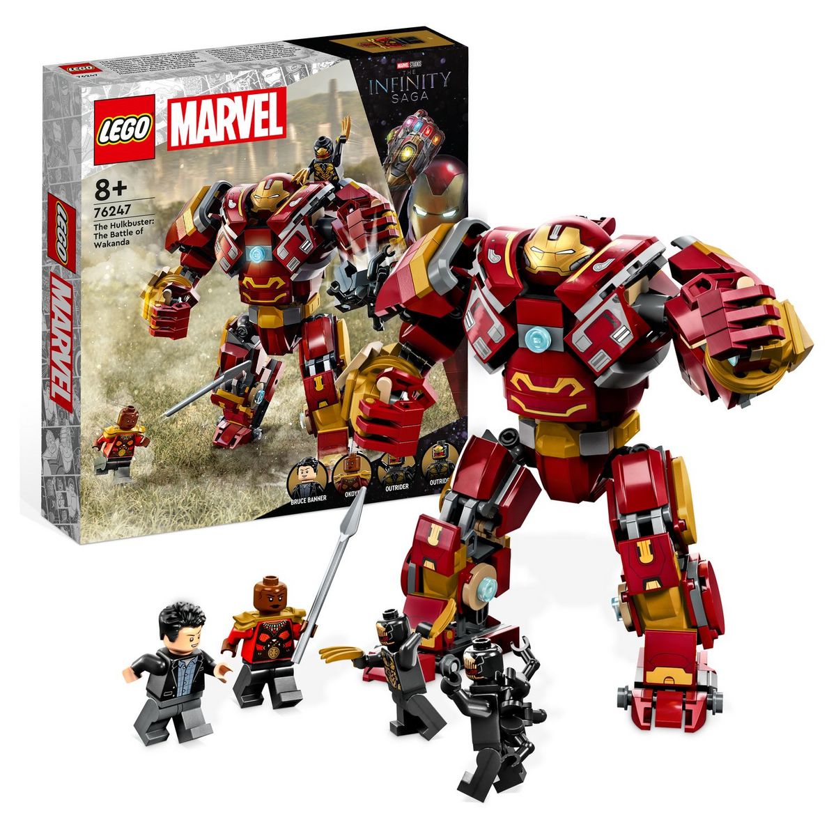 LEGO Marvel Super Heros 76247 Hulkbuster : La bataille du Wakand, Figurine, Jouet à Construire avec Minifigurine Hulk Bruce Banner, Avengers : Infinity War