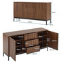 Voir la diapositive 3 : MERAX Buffet 2 porte(s) 3 tiroir(s) - 150 cm naturel mdf