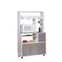 Voir la diapositive 1 : Desserte micro-ondes 3 portes 2 tiroirs PRACTICA