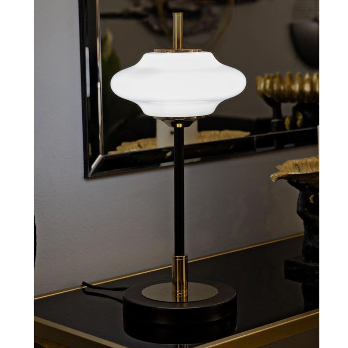 Paris Prix Lampe à Poser  Vintage  46cm Blanc & Noir