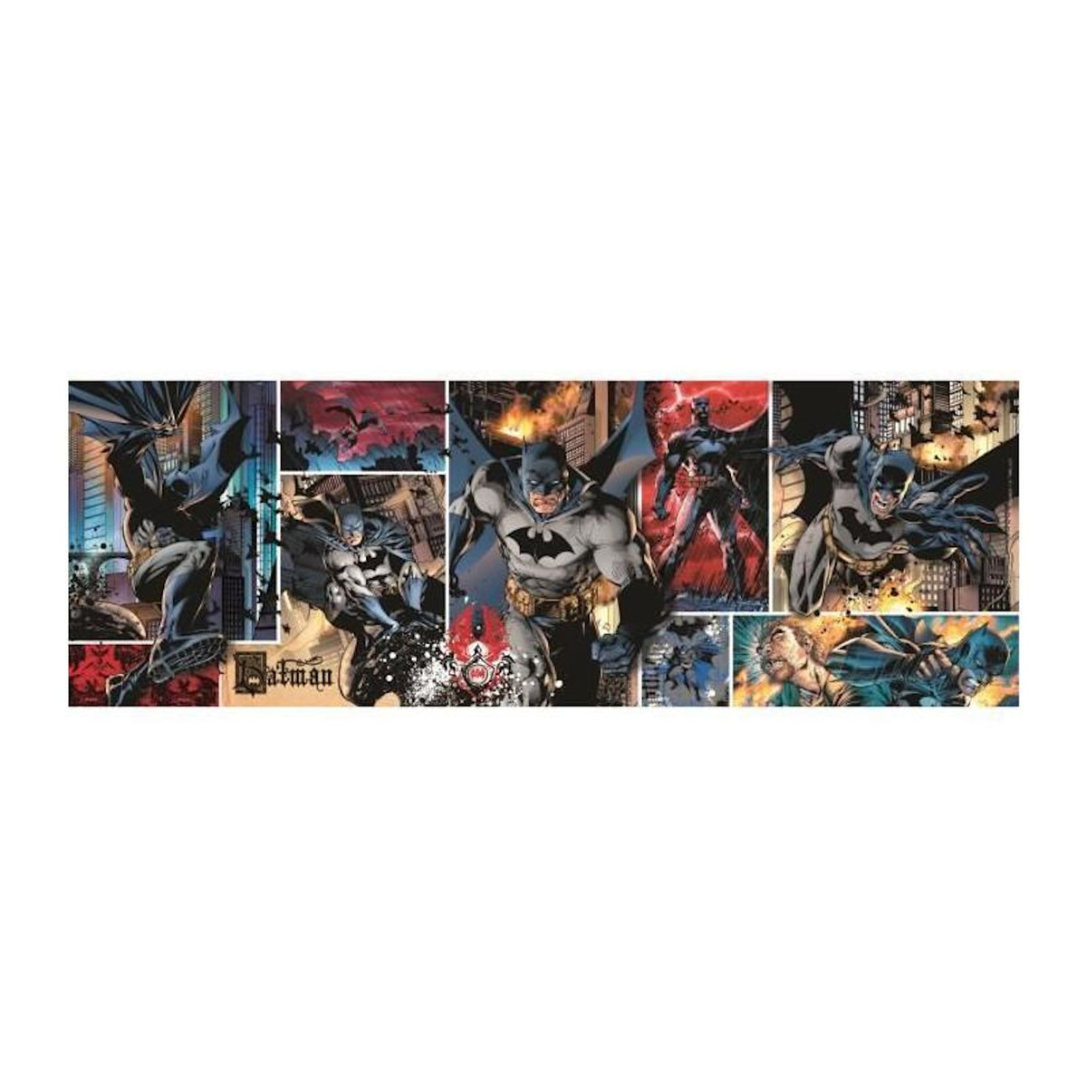 CLEMENTONI Puzzle 1000 pièces Panorama Batman – Puzzle adulte – Format compact – Clementoni