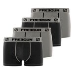 FREEGUN Lot de 4 Boxers garçon coton Gris. Coloris disponibles : Gris