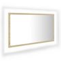 Voir la diapositive 2 : VIDAXL Miroir LED de salle de bain Chêne sonoma 80x8,5x37 cm Acrylique