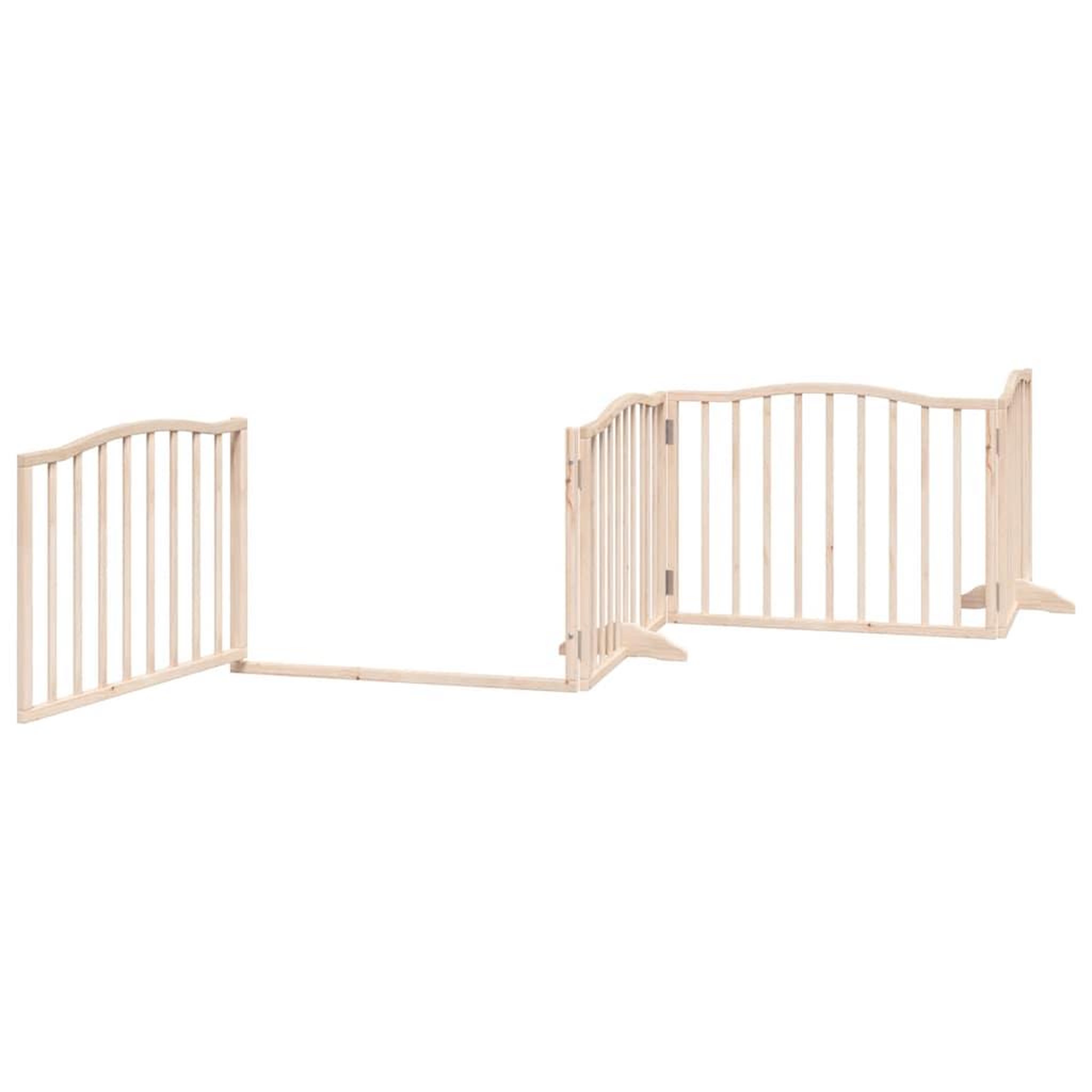 Voir la diapositive 5 : VIDAXL Barriere pour chien porte pliable 10 panneaux bois de peuplier