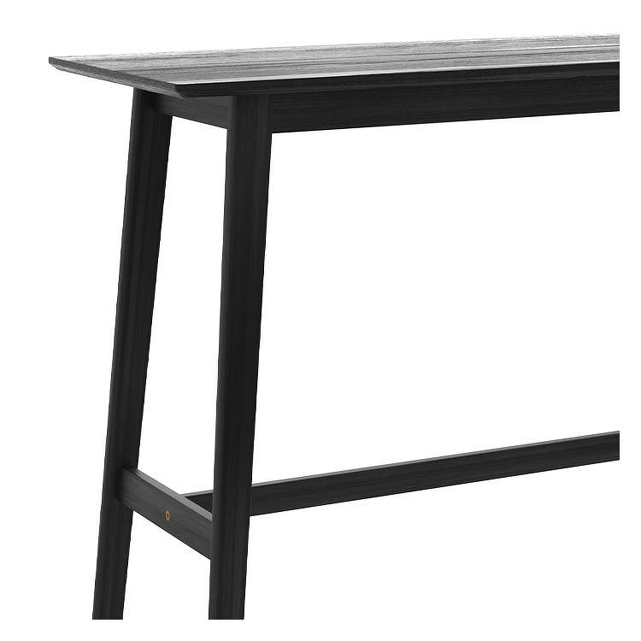 Voir la diapositive 6 : MAISON PAVANE Table de bar rectangulaire 4 personnes en bois noir 120 cm-buvette
