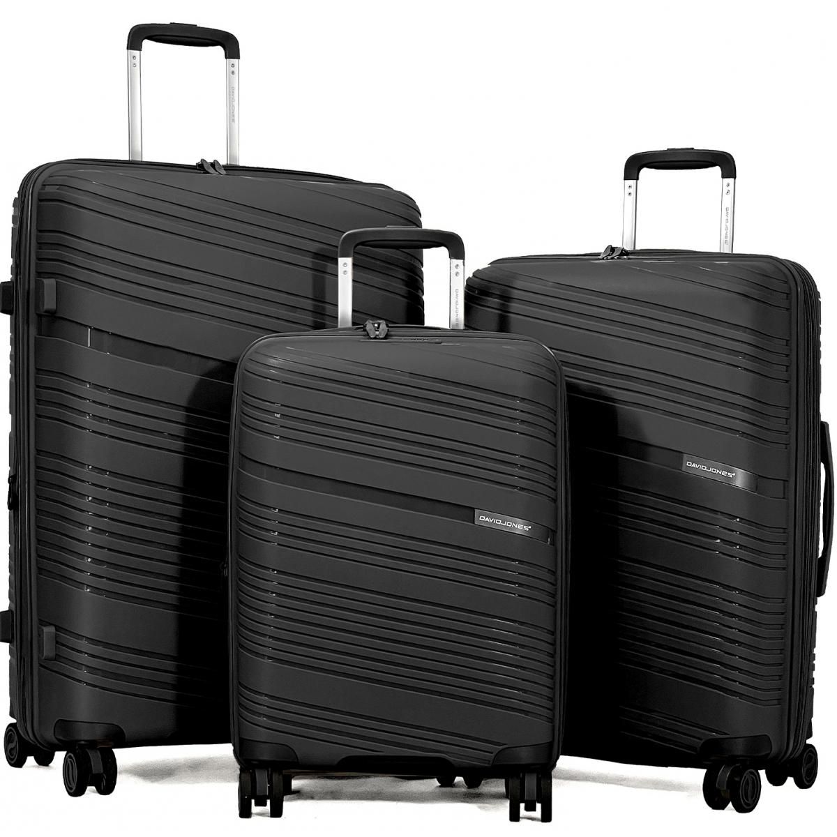 David Jones Lot 3 valises rigides dont 1 cabine TSA