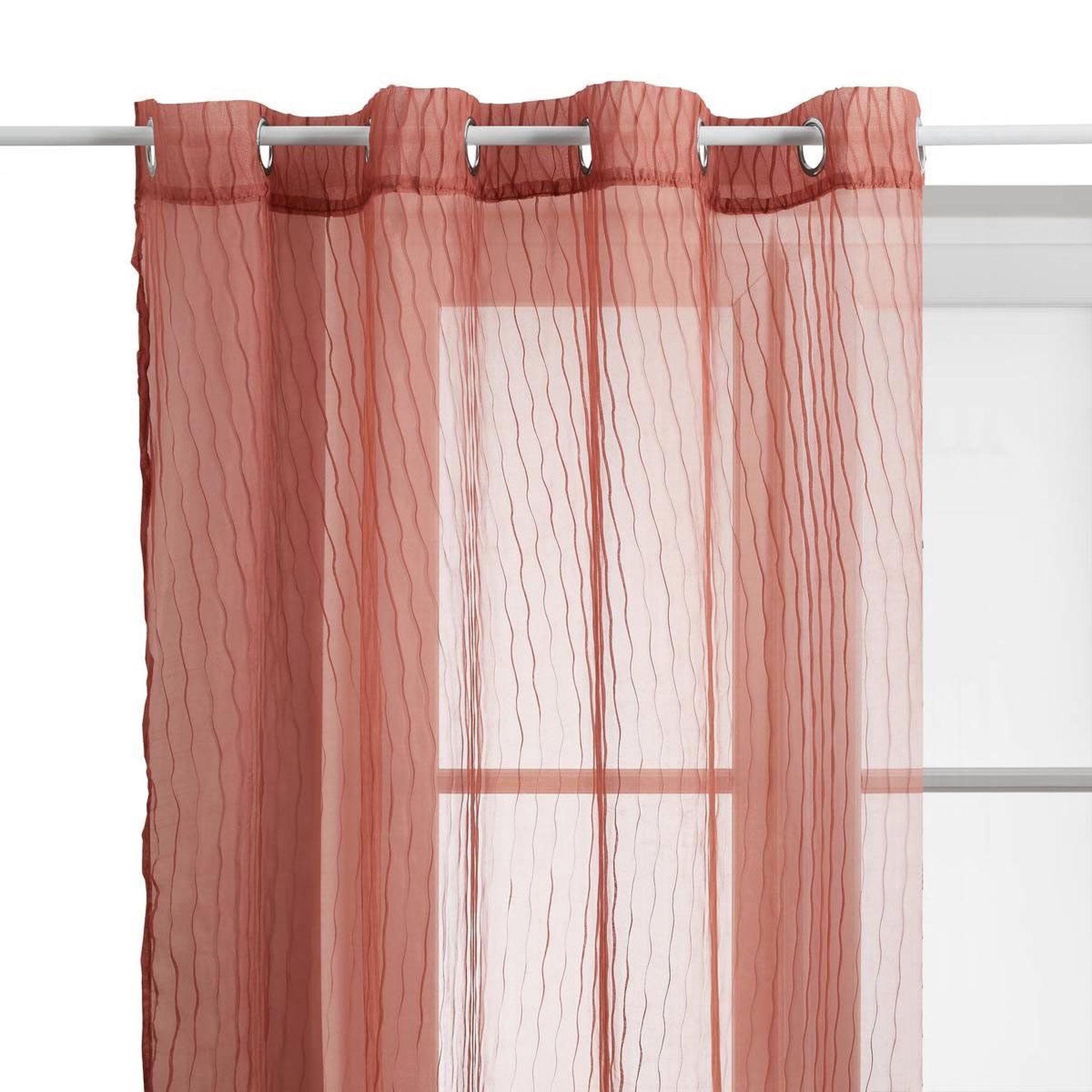 ATMOSPHERA Rideau voilage à œillets  mila  140x240cm terracotta