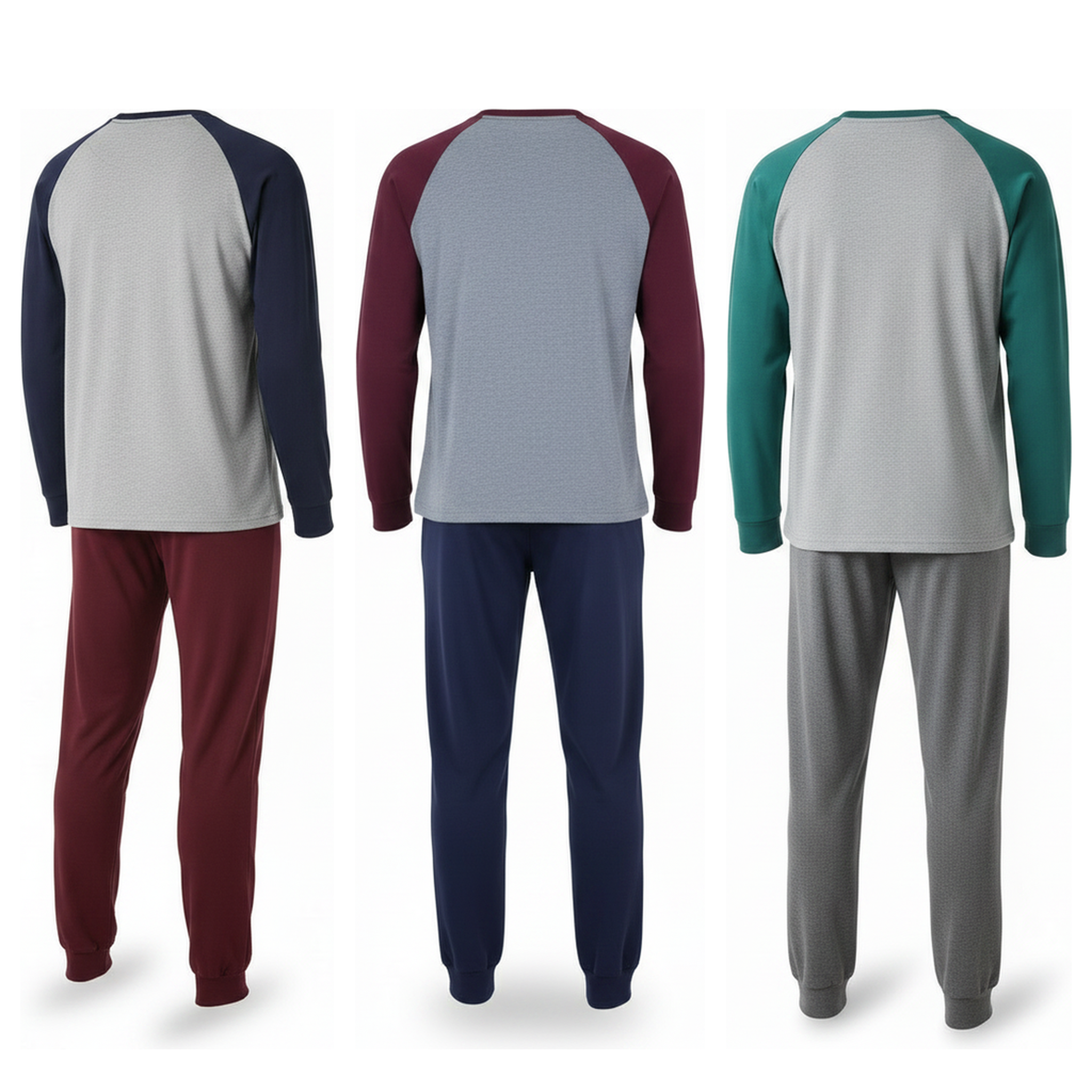 Voir la diapositive 3 : OZABI Ozabi ensemble pyjama homme doublé polaire pack de 3 coloris assortis