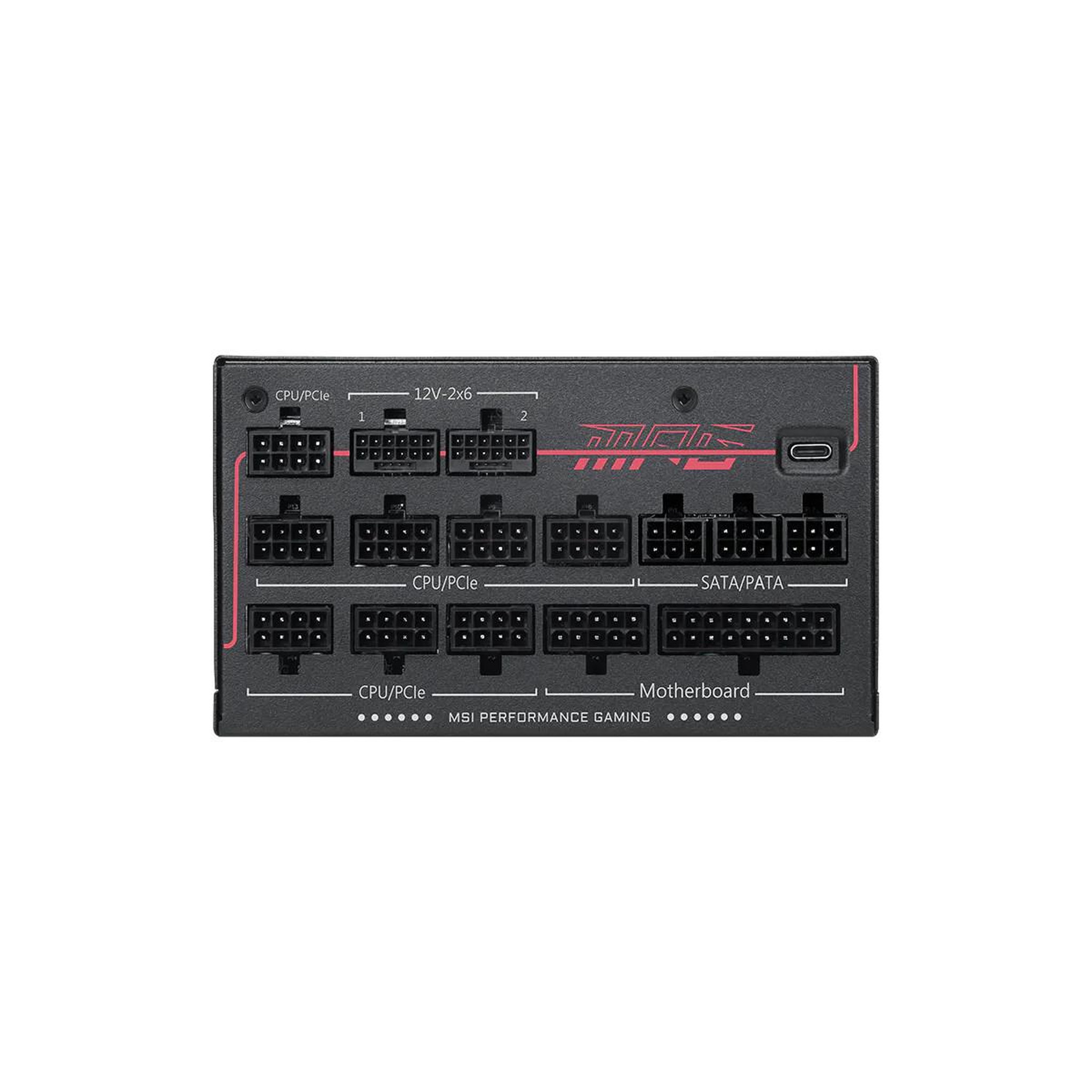 Voir la diapositive 3 : MSI Msi mpg ai1300ts pcie5 unité d'alimentation d'énergie 1300 w 24-pin atx atx noir