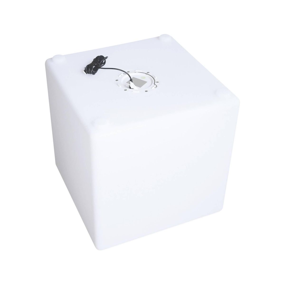 SWEEEK Cube LED 40cm – Cube décoratif lumineux. 40x40cm. blanc chaud. commande à distance