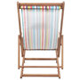 Voir la diapositive 5 : VIDAXL Chaise pliable de plage Tissu et cadre en bois Multicolore