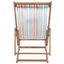 Voir la diapositive 5 : VIDAXL Chaise pliable de plage Tissu et cadre en bois Multicolore