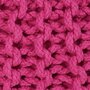 VIDAXL Pouf tricote a la main Coton 50 x 35 cm Rose