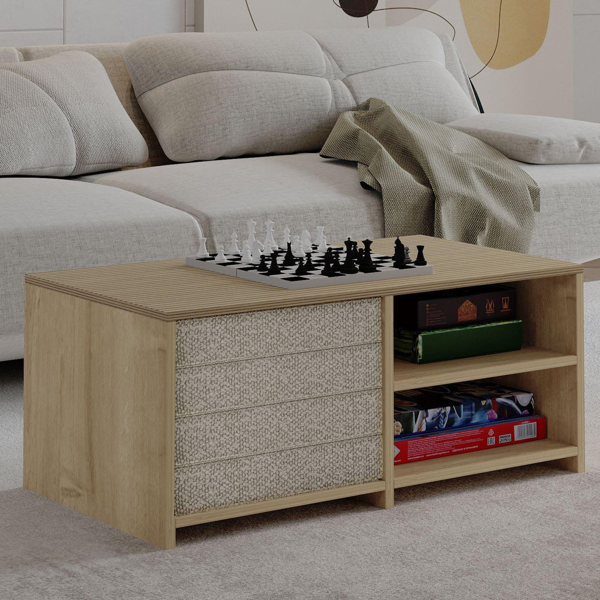Habitat et Jardin Table basse en bois  Gord  - 90 x 45 x 44 cm - Beige