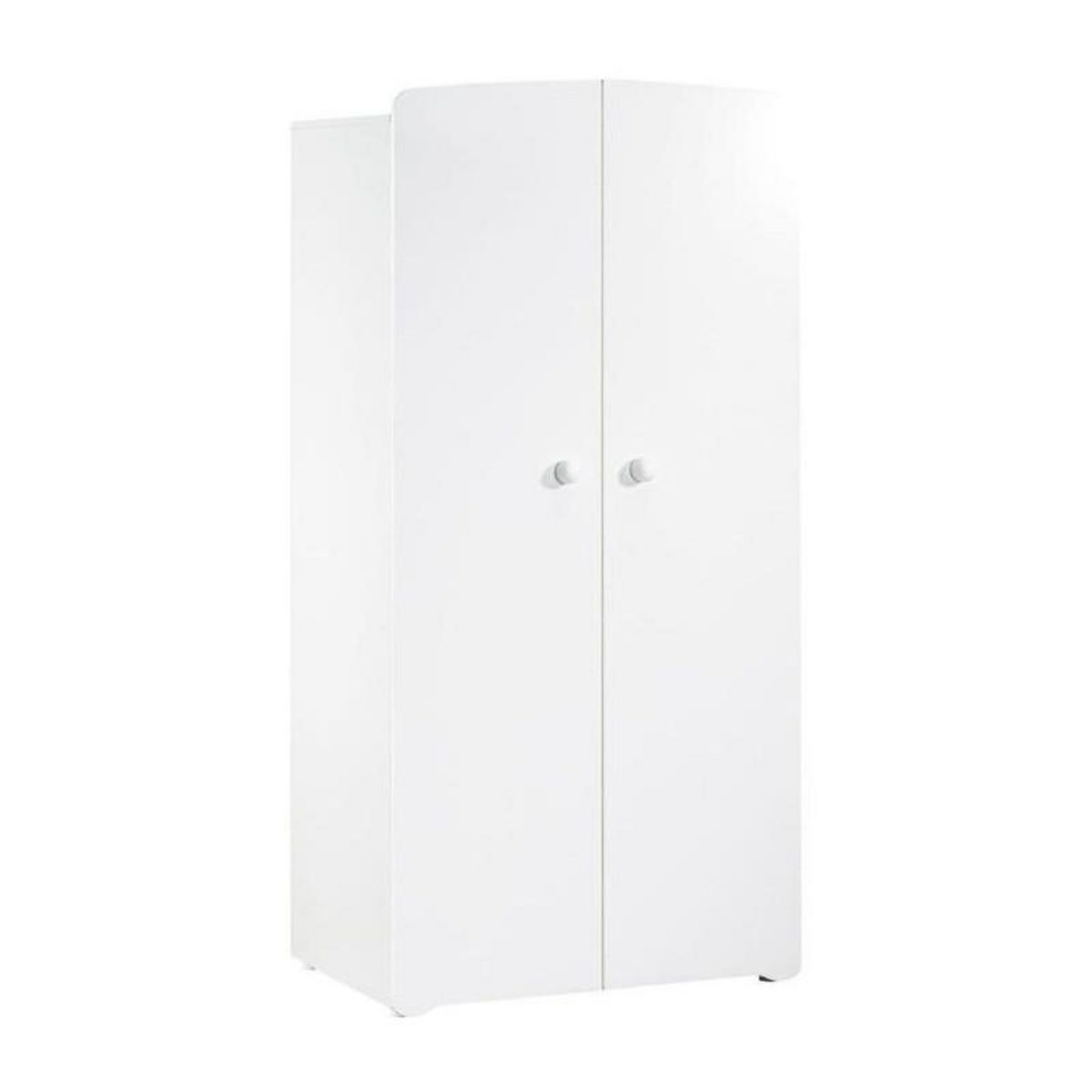 BABY PRICE Chambre bébé trio Basic boule: Lit 120x60, commode a langer et armoire - Babyprice - Blanc