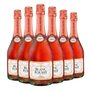 Lot de 6 bouteilles Touraine Blanc Foussy Brut Rosé Méthode Tradition