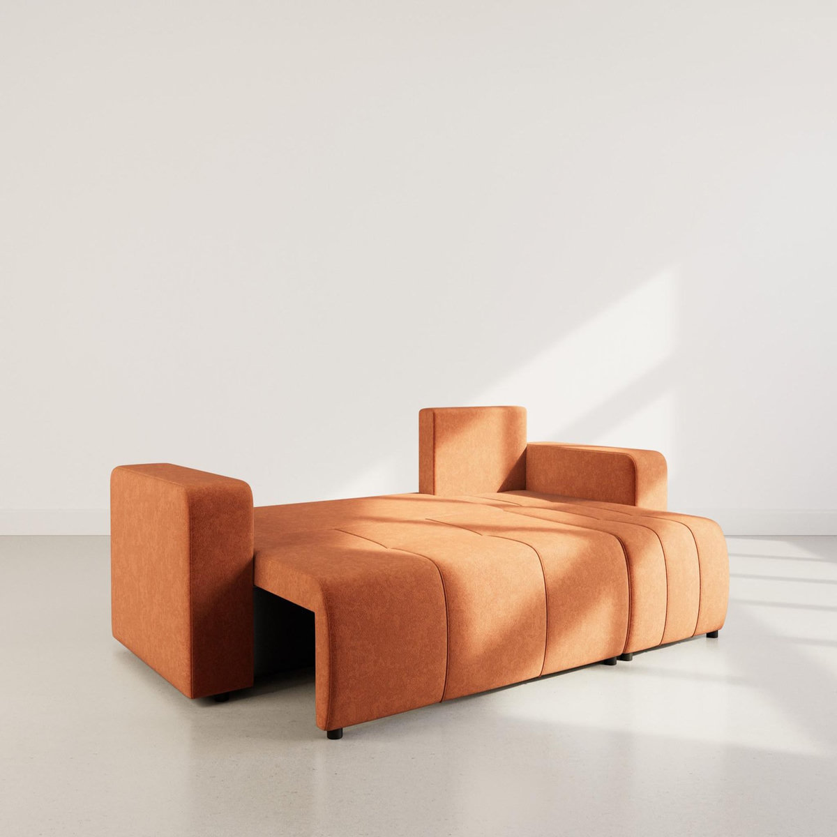 BEST MOBILIER Nicole - canapé d'angle réversible 4 places convertible avec coffre en tissu