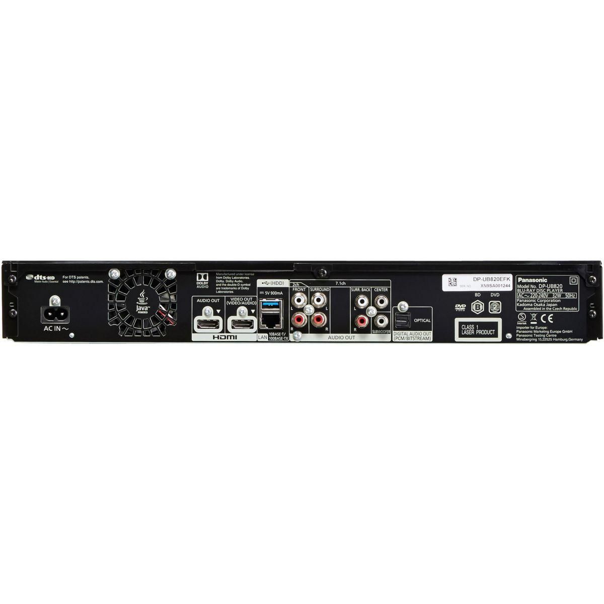 PANASONIC Lecteur Blu-Ray 4K DP-UB820EFK