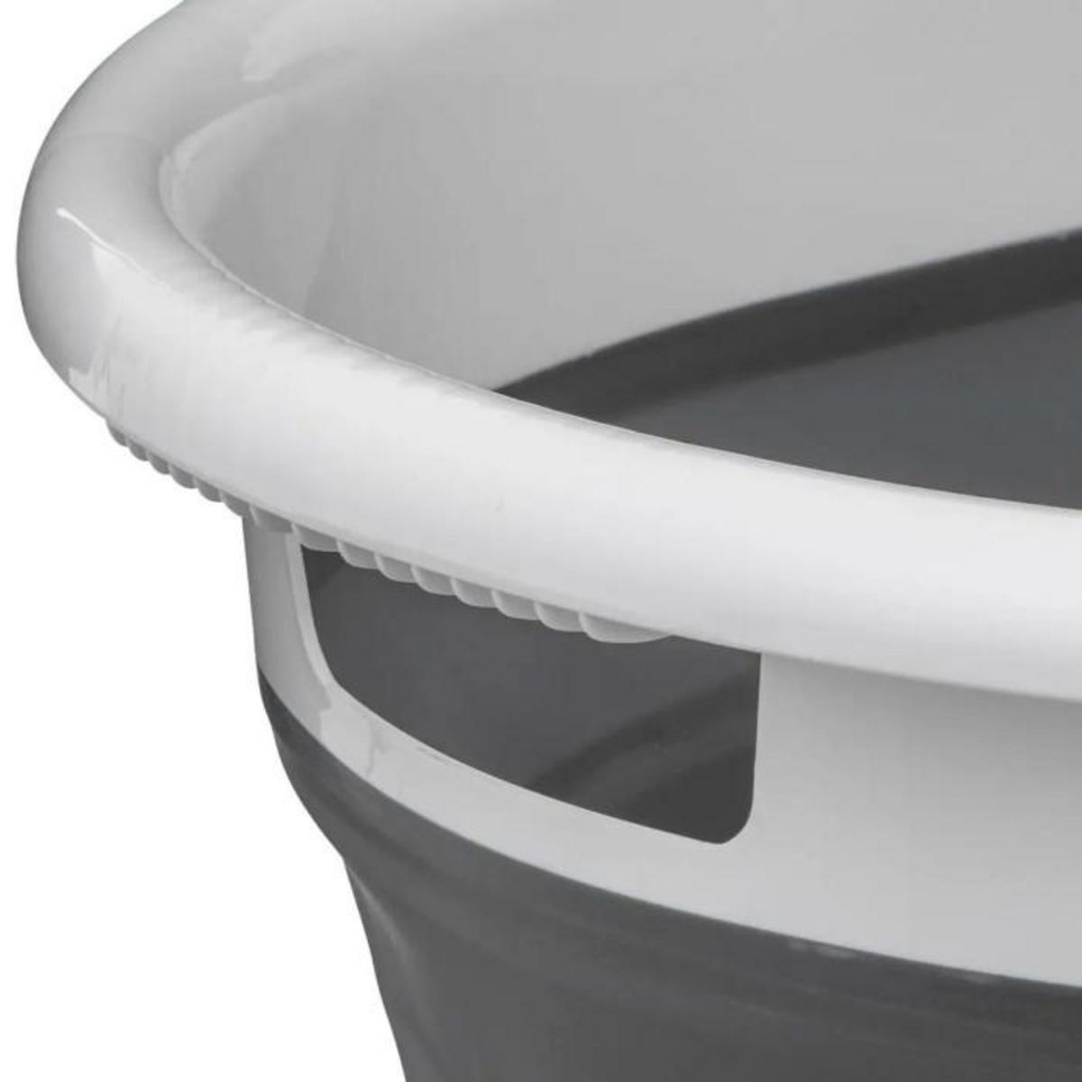 FIVE Corbeille à Linge  Rétractable  21L Blanc & Gris