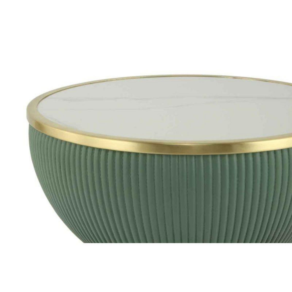 Paris Prix Table d'Appoint Design  Jokai  51cm Vert & Or