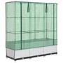 Voir la diapositive 2 : VIDAXL Jardiniere surelevee avec housse aspect rotin 120x40x138 cm
