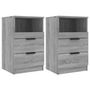 Voir la diapositive 2 : VIDAXL Tables de chevet 2 pcs Sonoma gris Bois d'ingenierie