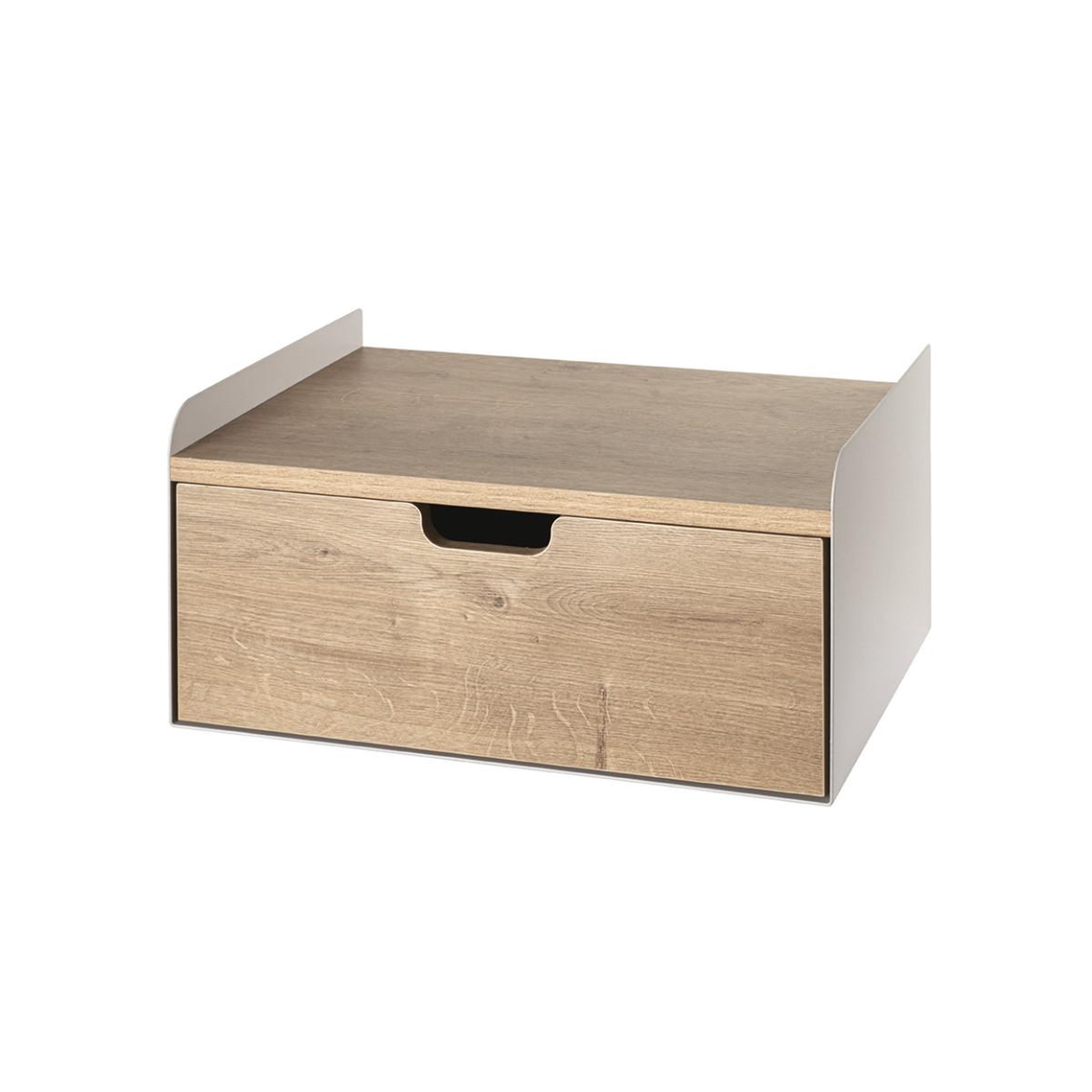 Voir la diapositive 3 : Paris Prix Étagère murale avec tiroir  korfu  40cm beige & chêne