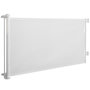 Voir la diapositive 1 : PAWHUT Barrière de sécurité barrière animaux rétractable automatique 1,65L x 0,85H m teslin alu. PVC blanc