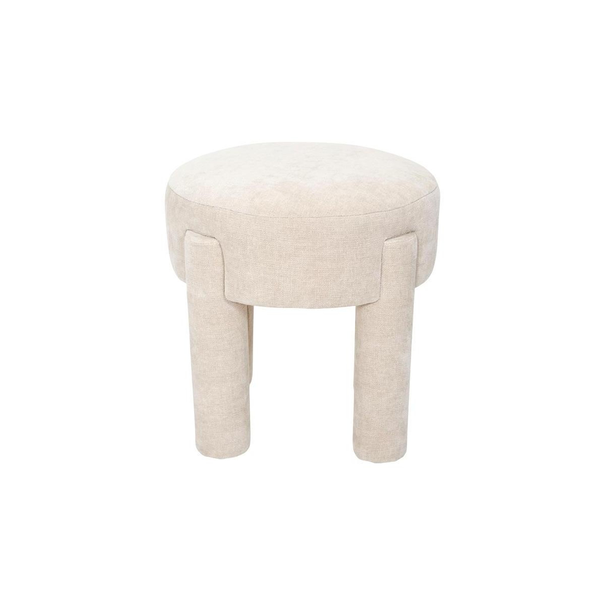 Voir la diapositive 2 : The Home Deco Factory Tabouret design  emilia  40cm beige