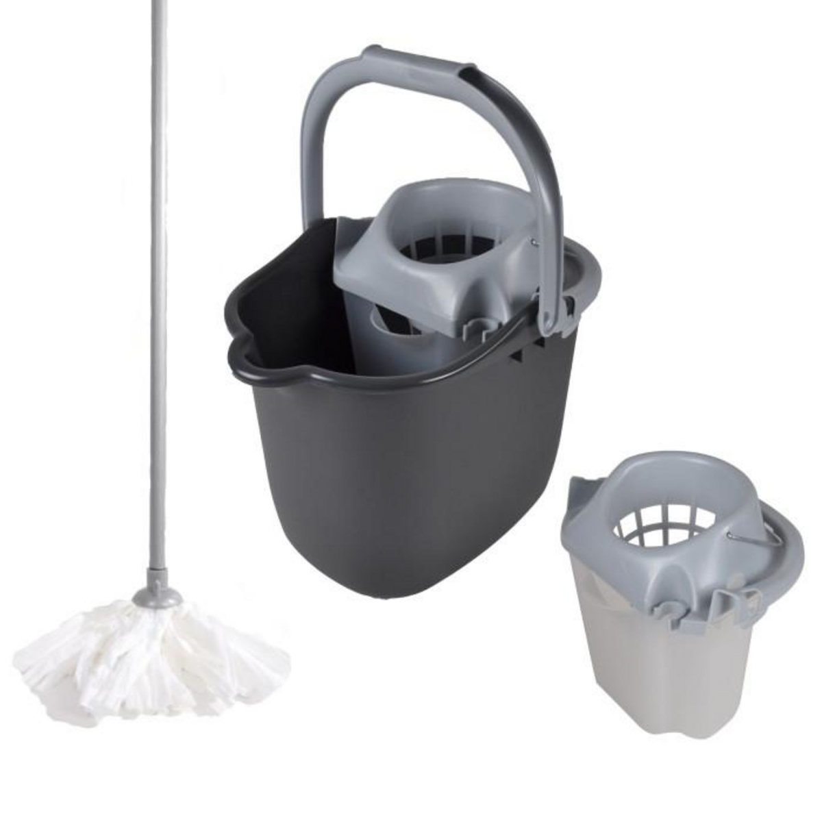 Paris Prix Seau Essoreur  Récupérateur  16L Gris