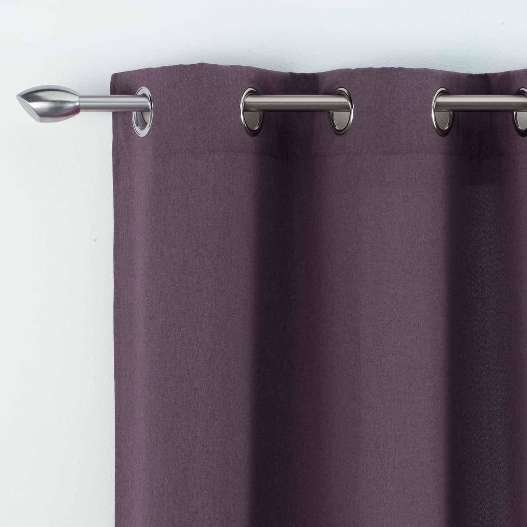 Voir la diapositive 2 : Douceur d'Intérieur Rideau à œillets  meliane  140x260cm violet