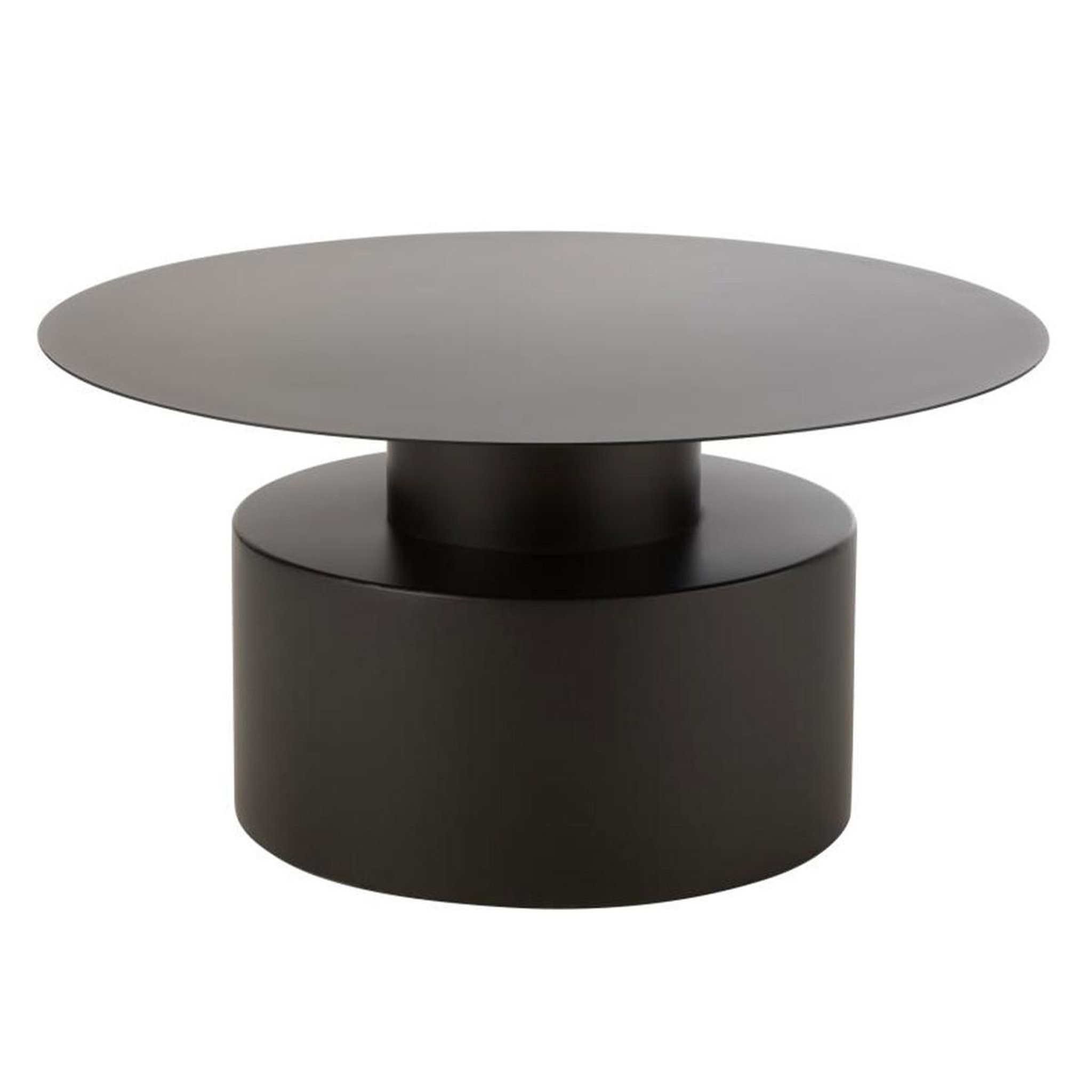 J-LINE Table basse en métal  gregorio  80cm noir