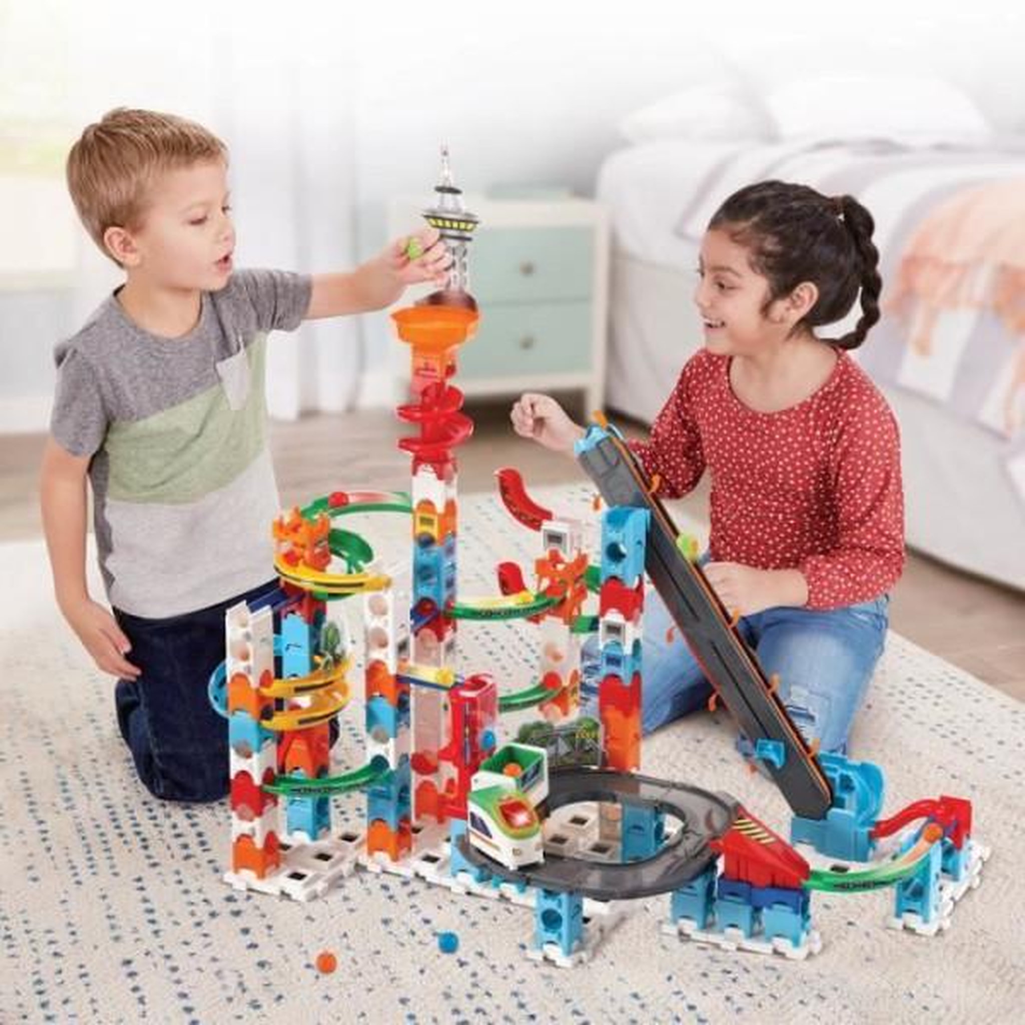 Voir la diapositive 6 : VTECH Circuit de billes VTECH MARBLE RUSH - SUPER SKY TOWER SET XL300E - 143 pieces - Pour enfants de 4 ans et plus