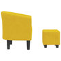Voir la diapositive 4 : VIDAXL Chaise cabriolet avec repose pied jaune velours