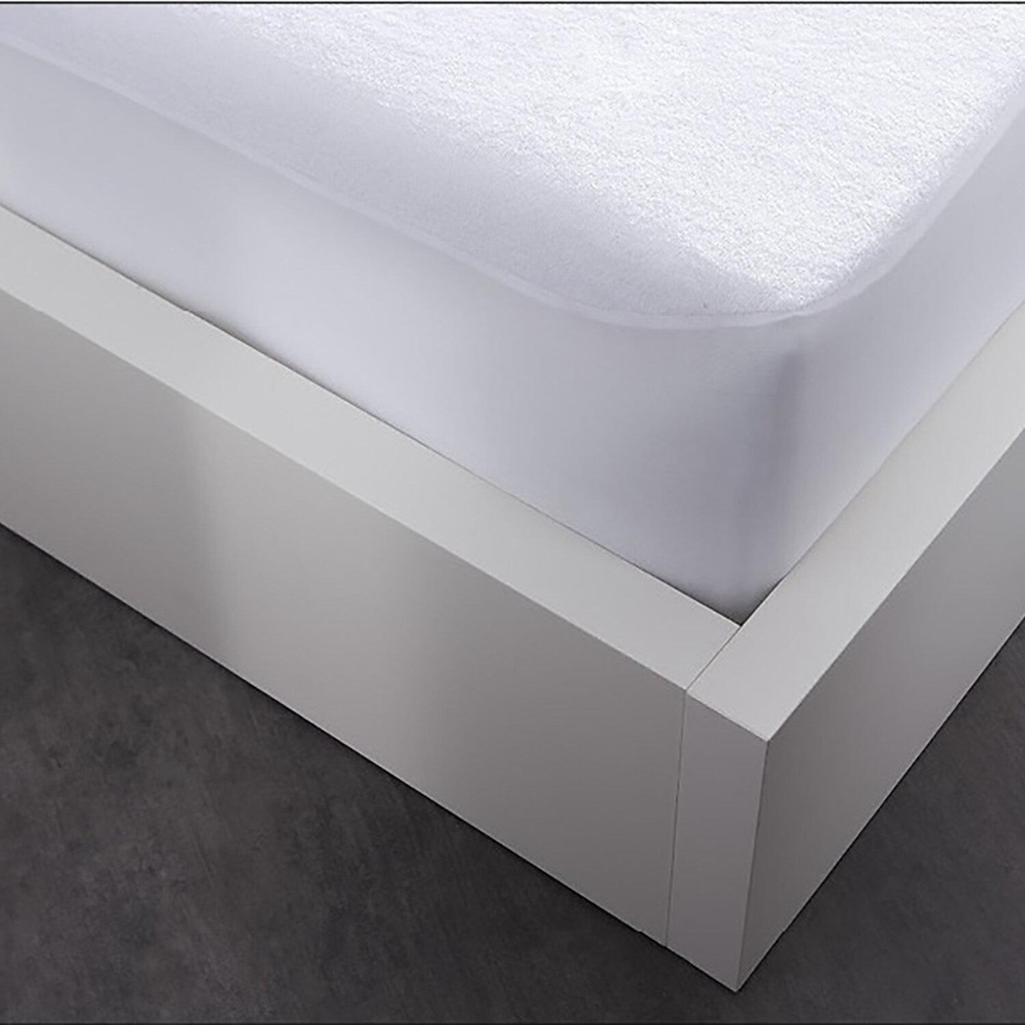 Home collection Protège matelas 100% coton imperméable ete/hiver. Coloris disponibles : Blanc